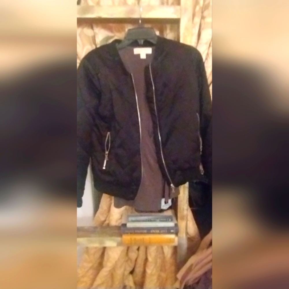 Black bomber jacket